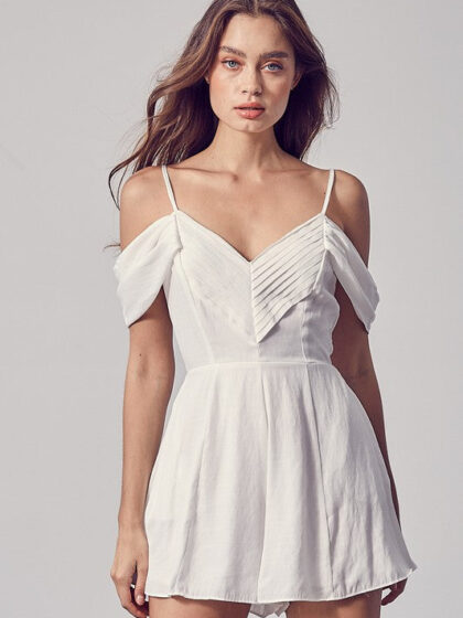 Feel The Joy White Romper- FINAL SALE