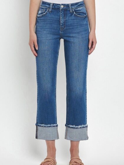 Daphne High Rise Straight Cuff Jeans
