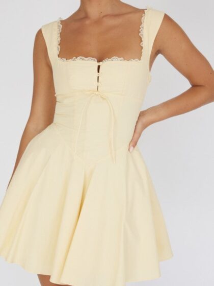 Annabelle Mini Dress - Butter Yellow