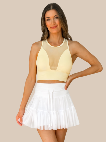 POPFLEX Pirouette Skort - Cool White