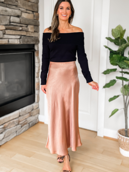 Date Night Maxi Skirt - Copper